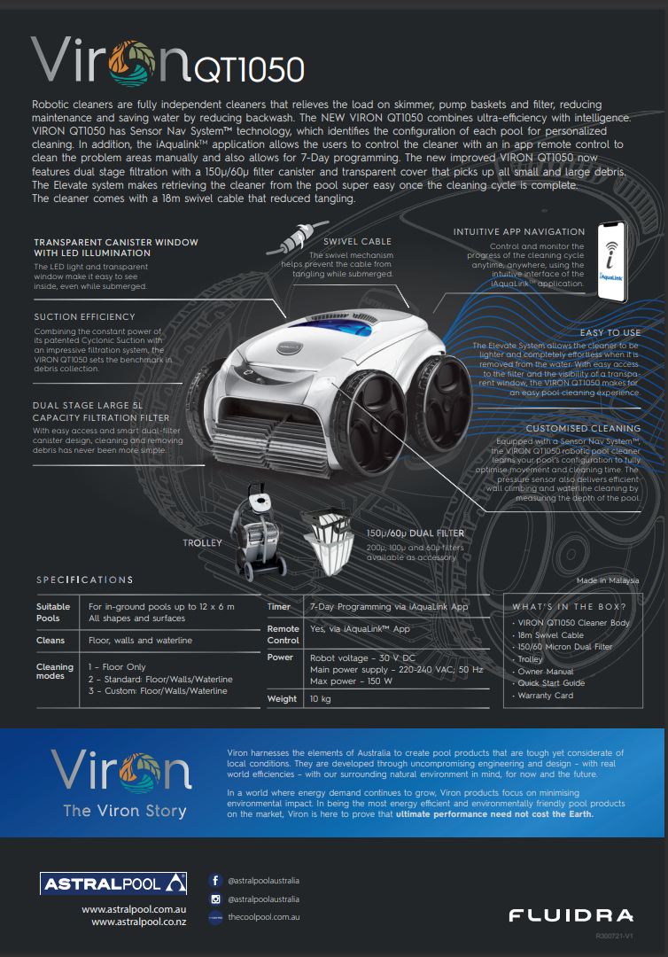 Viron QT1050 - Robotic Cleaner